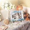 BSNZZIO Greece Travel Photo Frame, Wooden Picture Frame with Stand,