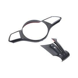 Steering Wheel Buttons Cover, Automotive T-Shape Steering Wheel Covers for @B@e@nz A B C E Class GLC GLE GLS CLA 2021+ ABS Car Styling Steering Wheel Buttons Decoration Trim (Carbon Fiber Pattern)