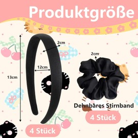 Women's Satin Headbands Set of 8