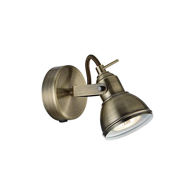 Searchlight Lighting Industrial 1 LT Antique Spotlight, Steel, GU10, Aged