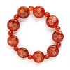 "Lotus Hua" Amulet Bracelet with Germanium (Red)