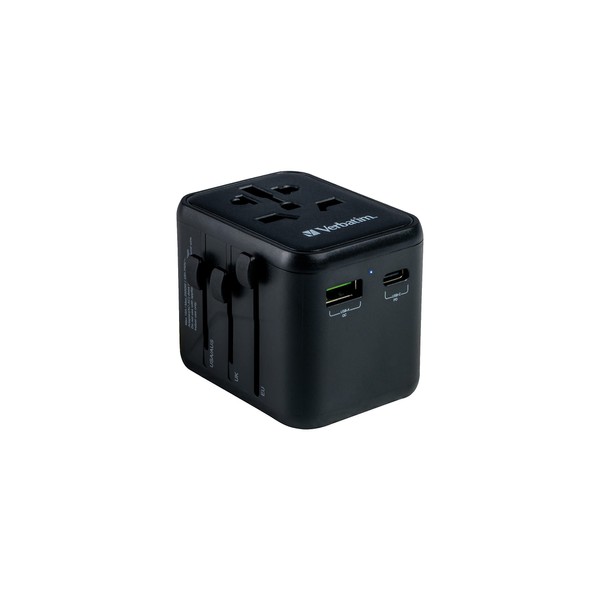 Verbatim 49544 Travel Adapter 20w Adap Universal Adapter Usb-c Usb-a