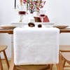 Christmas Table Runner Snowy White Faux Fur Table Runner Small