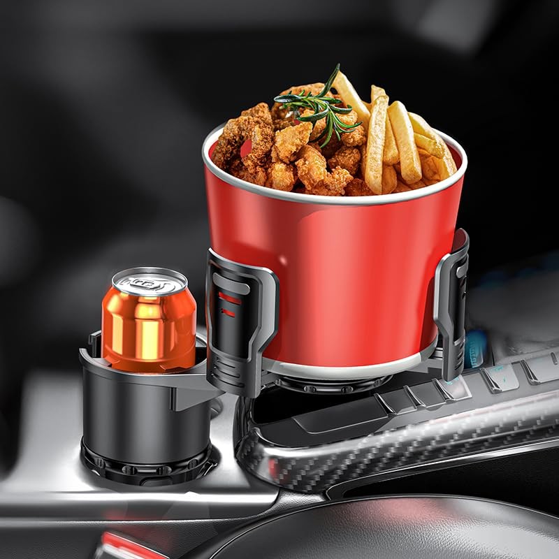 Upgrade Dual Cup Holder Expander, 2 in 1 Multifunction Cup