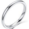 JUDE 2mm Stainless Stainless Steel Plain Stackable Wedding Band Ring