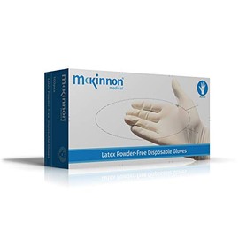 McKinnon Powder Free Latex Gloves (Box of 100) (Medium (Pack of 100))