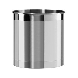 Oggi Stainless Steel Jumbo Utensil Holder - 7" Utensil Caddy, Weighted Base for Stability - Extra Large Utensil Crock and Countertop Utensil Organizer, Stainless Steel