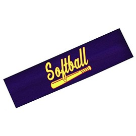 Funny Girl Designs Softball Headband (1 Headband, Purple Headband)