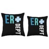 ER Dept Emergency Department ED Emergency Room Throw Pillow