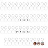 Kurtzy 100 Pack Blank Round Photo Insert Keychains - Each