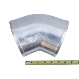 XS-POWER Tight Bend Polished Cast Aluminum 45 Degree 5" OD Elbow Pipe Tube Turbo