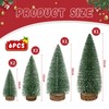 Fuyuleyo 6Pcs Mini Christmas Tree Bottle Brush Trees, Miniature Snow