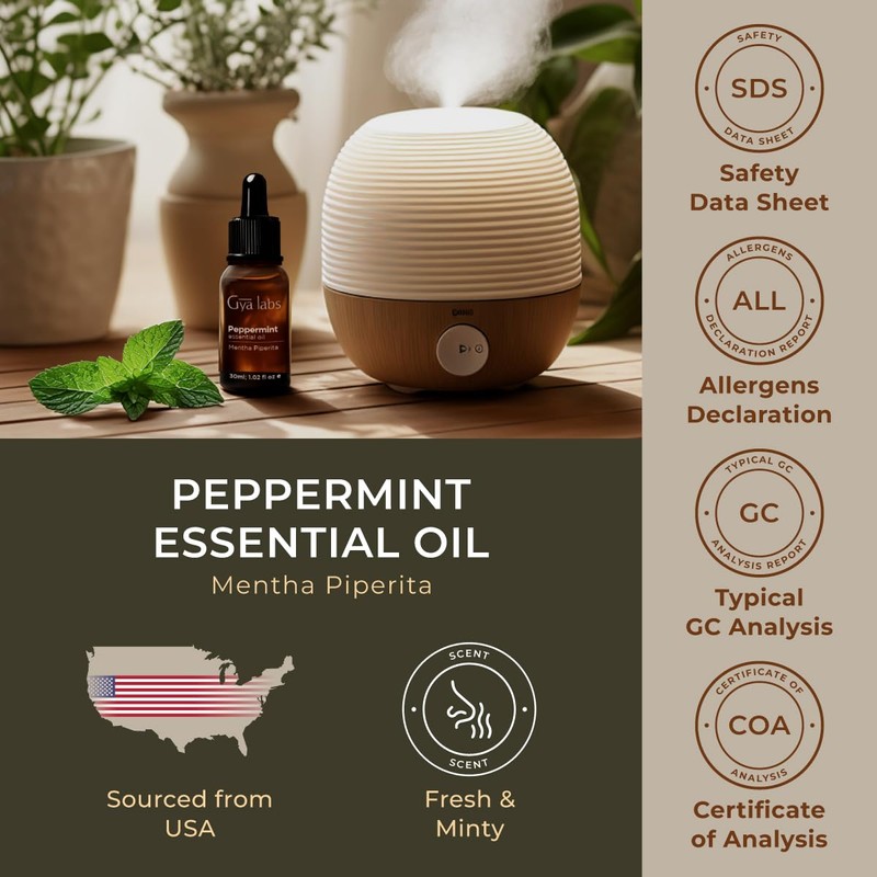 Gya Labs Peppermint Essential Oil - 1.02 Fl Oz -