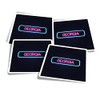 Vinyl Square Stickers (Set of 4) 10cm - Neon Sign