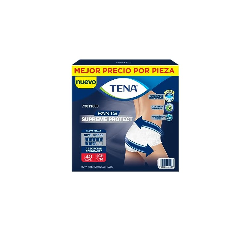 Tena Ropa Interior Desechable para Incontinencia Pants Supreme Protect Talla