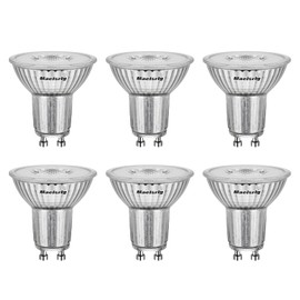 Maelsrlg GU10 LED Bulb Dimmable, 35W Equivalent, 90 CRI, Range Hood Light Bulbs, Daylight 5000K, MR16 GU10 Base Track Light Bulbs, 4W 350LM, 6-Pack