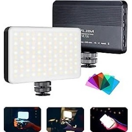 As shown Compact Bi-Color LED Video Light with Rechargeable Battery for DSLR Cameras