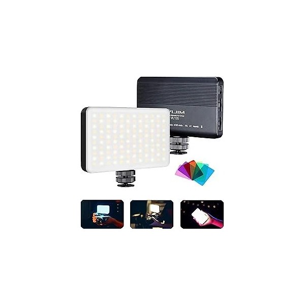 As shown Compact Bi-Color LED Video Light with Rechargeable Battery