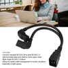 IEC320 C20 to Dual C13 Cord 1 in 2 Out