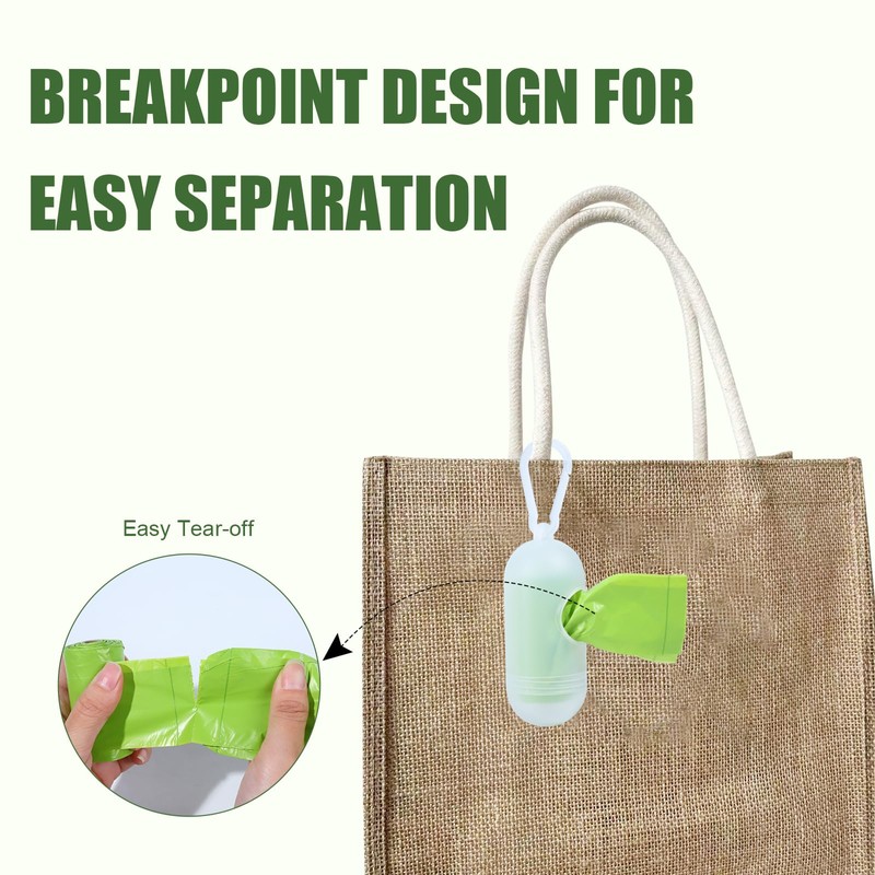 USBOO Biodegradable Disposable Diaper Bags, 200 Count, 1.0 Liters Capacity,