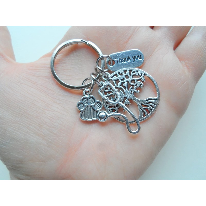 Veterinarian Appreciation Keychain, Veterinary Hospital Staff Gift, Pet & Animal