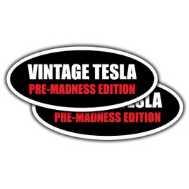 Funny Anti Elon Vintage Pre Madness Edition Magnets - Waterproof Durable Vinyl Decal for Car Bumper or Refrigerator Size - 6-Inch X 2.7-Inch 2-Pack