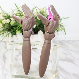 Operitacx 3 Stück Dinosaurier-Kugelschreiber Cartoon-Schreibgel-Tintenstifte Tragbarer Tierstift Neuartige Kunststoffstifte Stilvolle Stifte Für Heimbürobedarf Hellbraun