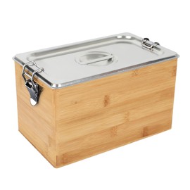 AQQHSAIN Compost Bin with Lid 1.2 Gal Countertop Compost Kitchen Scrap Indoor Large Compost Bucket Kitchen Odorless Smell Proof Composter with Stainless Steel Insert (Brown, 4.5L)