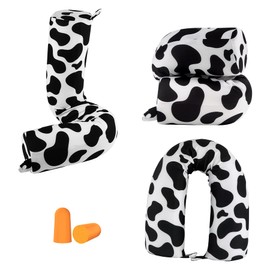 bvya Twist Memory Foam Travel Pillow for Neck, Chin, Lumbar and Leg Support-for Travling on Airplane, Train, Bus or at Home-Adjustable, Bendable Roll Pillow with Washable Cover