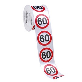 Udo Schmidt GmbH & Co Satin-Geschenkband 60. Geburtstag Weiss-rot-schwarz 3mx4cm Einheitsgröße