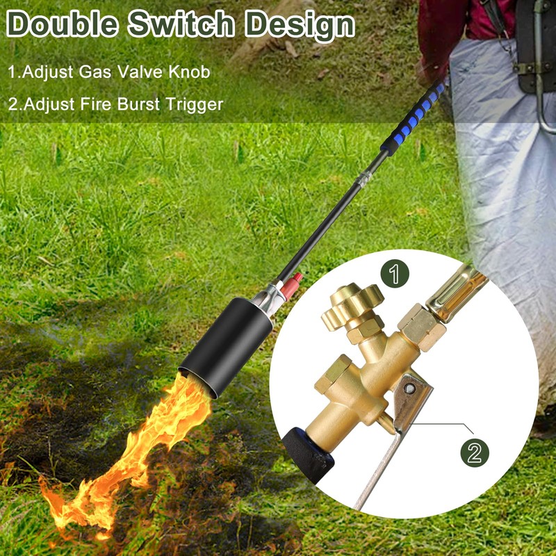 Propane Torch Weed Burner Kit, Weed Torch with 1lb Propane