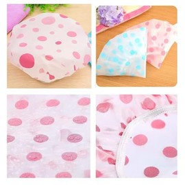12 Piezas Gorros De Baño Impermeable Para Mujer Gorros de Ducha,elástica Capa de Ducha,Gorro de Dormir de Ajustable,para Mujer Spa Salon,Maquillaje,Ba