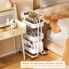 YIPPPPE 3 Tier Rolling Cart, Mobile Office Storage Cart with