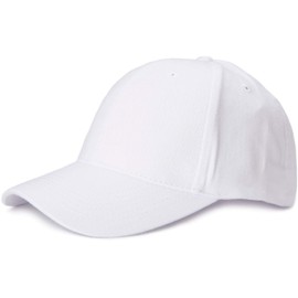 styleBREAKER classic 6 panel cap with brushed surface, adjustable 04023018, Color White