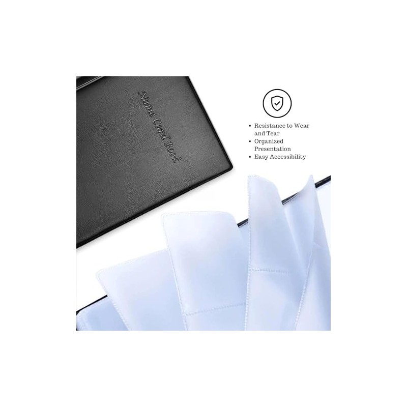Professional Business Card Holder/Book with Black Cover Holds 300 Business