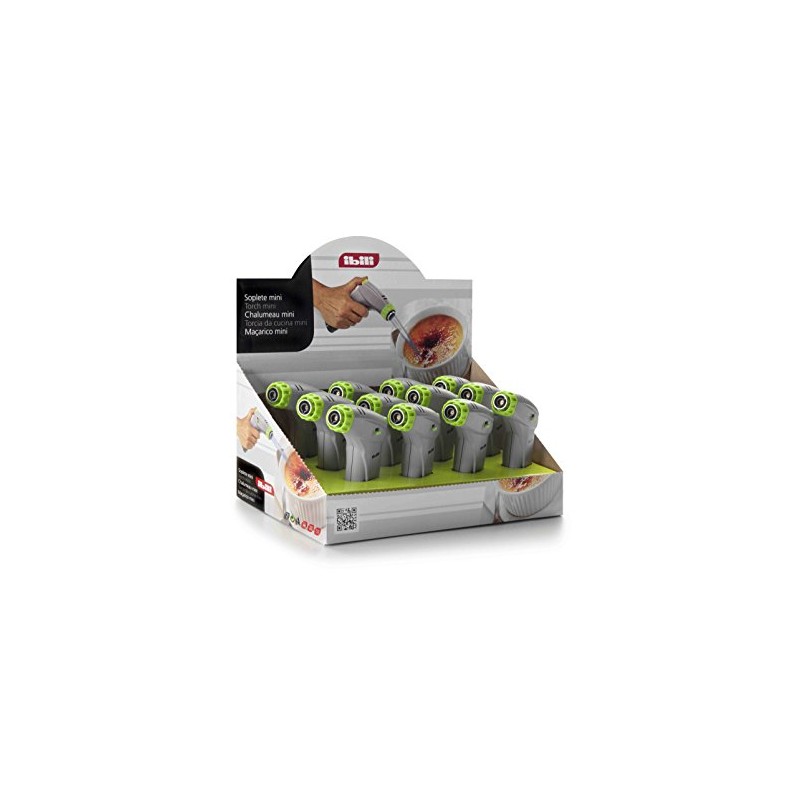 IBILI Mini Food Torch 12 cm, Grey/Green, 8 x 3