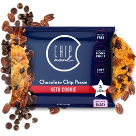 ChipMonk Cookies - Low Carb, Keto, Sugar Free, & Gluten-Free Snack Foods (Chocolate Chip Pecan, 6 pack)