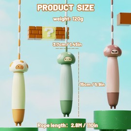 Flintronic Beaded Jump Rope, 2.8M Segmented Skipping Rope, Adjustable Jump Ropes for Kids, Tangle Free, Quality Beads & Poly Cord, for Fitness Sports Training, Indoor/Outdoor Use