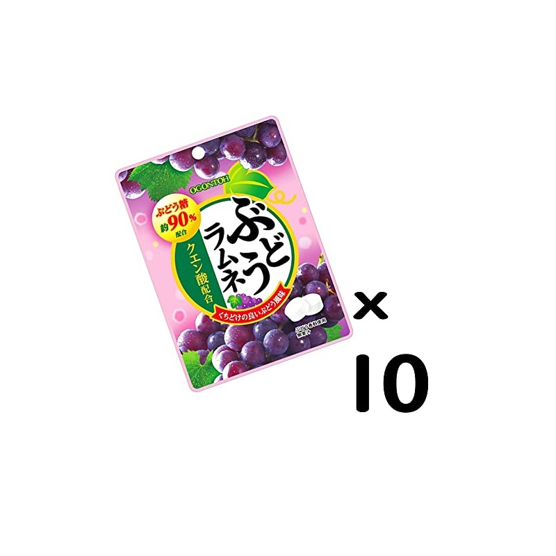 Montoile Golden Sugar Grape Ramune 1.1 oz (30 g) x