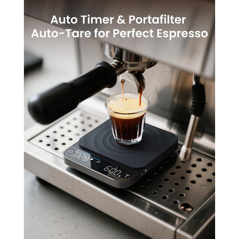 RENPHO Coffee Scale with Timer, Rechargeable Espresso Scale with Flow