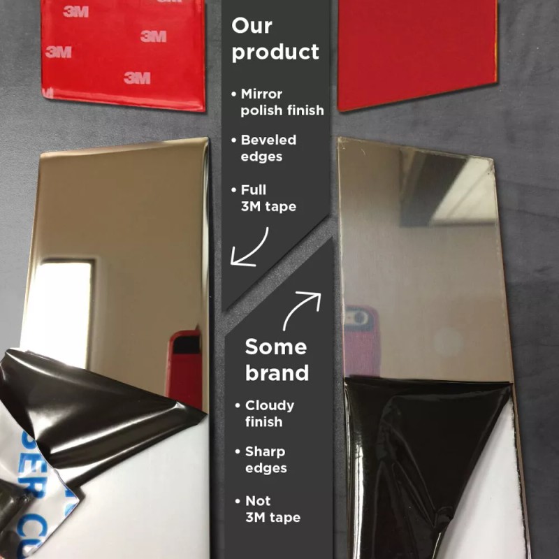 TYGER For 2015-2016 Mercedes GLA 4PC Stainless Steel Chrome Pillar