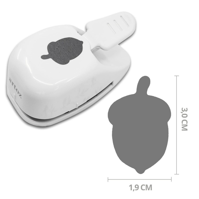 Punch - acorn, 3.1 cm - paper punch, hole punch,