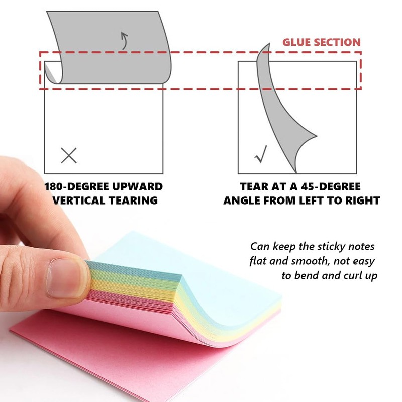 Sticky Notes, Sticky Notes for Writing, Easy to Write on,