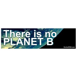 EvolveFISH There is No Planet B Bumper Sticker - [11" x 3"]