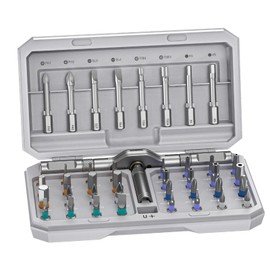 42 in1 Magnetic Screwdriver Set Precision Multi Bit Ratchet T Handle Repair Kit for Electronics, Phone, Laptop, Watch, Eyeglasses – Portable Tool Set for Home & DIY(Light Grey)