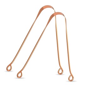 Zap impex Copper Tongue Scraper for Adults Natural Ayurvedic Tongue Cleaner Travel Tools for Oral Care (2)