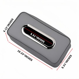 HOLDCY Car Tissue Holder - Universal Soft PU Leather Box with Quick-Release Clip for SUV/Truck/SUV, Extra Large Design Tissue Box Storage Fits Car Seat/Backrest/Center Console/Car Visor (Gray)