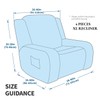 MAXIJIN Oversized Recliner Chair Covers Velvet Plush 4 Piece Stretch