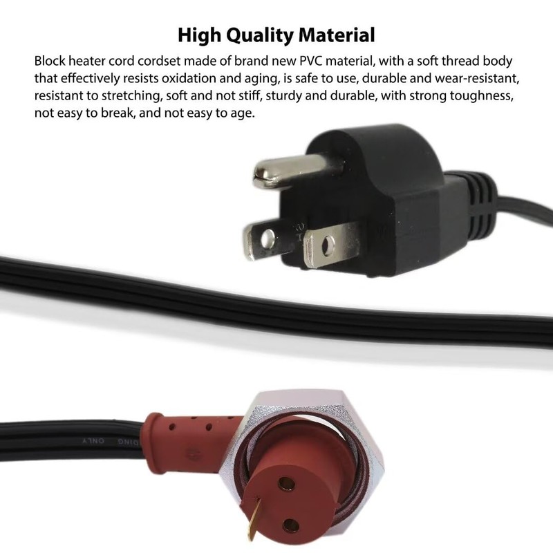 Upgraded Engine Block Heater Cord w/cap for Dodge Ram Cummins