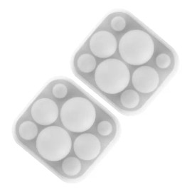 Moldes Epoxídicos De Cristal Diy, 2 Unidades, Minimoldes Par Blanco